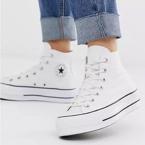 White Converse Platform